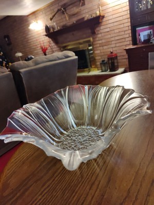 Vintage Hand Crafted Large 12'' Width X 4.5'' Height  Sunflower Serving Bowl