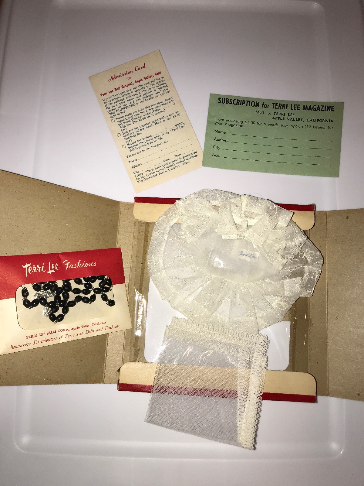 Doll Terri Lee Tiny Terri Lee Clothing Confirmation Dress 1950 Rosary