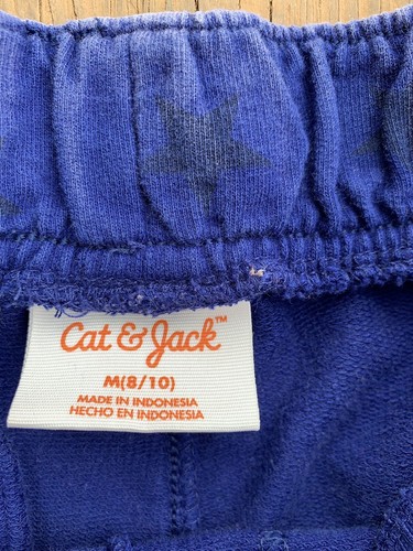 Cat & Jack Kids Blue Star Shorts, 100% Cotton, Size 8-10