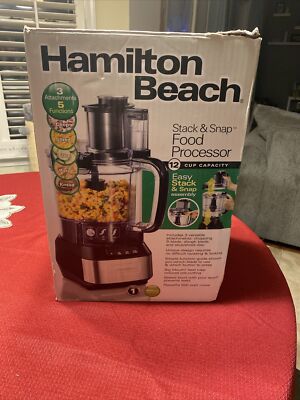 Hamilton Beach 12 Cup Stack and Snap Food Processor - Black - 70727