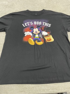 Disney Parks Shirt Adult XXXL Mickey Mouse Vampire Halloween Party Black Tee