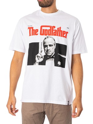 

Мужская непринужденная футболка The Godfather Close Up Recovered, белая, Белый, MMVCM307
