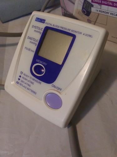 Reli On Relion Manual Inflate Digital Blood Pressure Monitor 14 Memory Recall