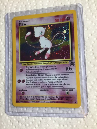 MEW 9 Black Star Promo WOTC HOLO Rare EXC/NEAR MINT Pokemon Card