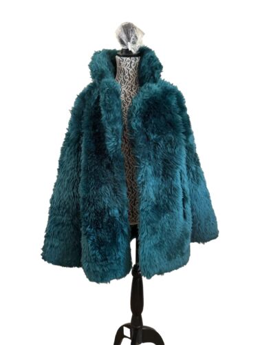 Pre-owned Ugg Women Lianna Short Azure Toscana Shearling Jacket Coat Size Xl In Blue