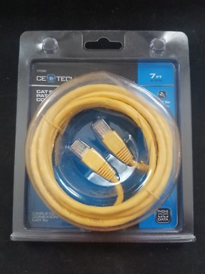 CE TECH CAT 5e PATCH CORD! 7 FT. BRAND NEW! MFG. SEALED! SHIPS FREE! EXCELLENT!