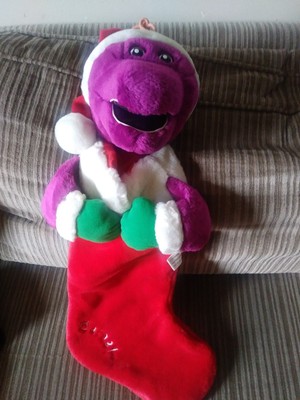 purple plush santa hat