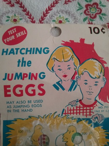 Vintage 1962 Chemical Sundries Hatching The Jumping Eggs Novelty Toy