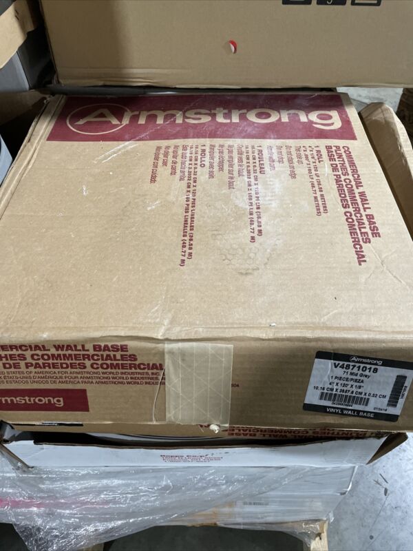 Armstrong V4871018 Vinyl Wall Base 4x120x1/8" Mid Gray