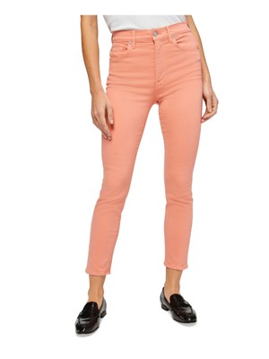 7 FOR ALL MANKIND Женские джинсы с высокой посадкой из джинсовой ткани кораллового цвета с прямыми штанинами 30