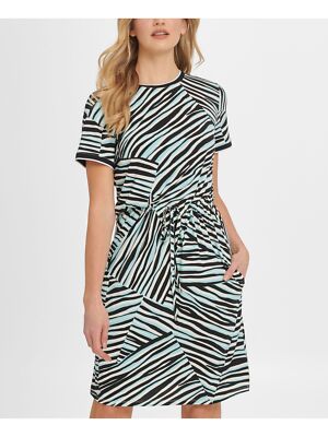 

Женский белый пуловер DKNY с коротким рукавом выше колена, платье-футляр