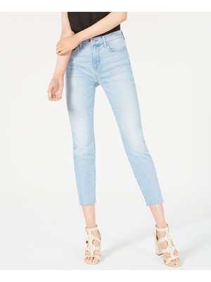 

7 FOR ALL MANKIND Женские синие зауженные джинсы до щиколотки с необработанным краем и высокой талией, Синий, AU8535594A