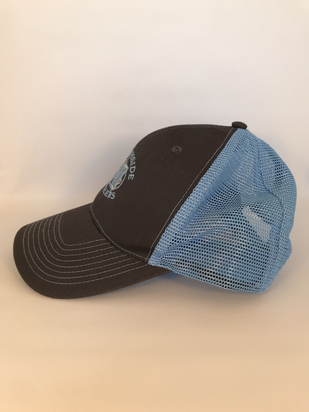 Northside Anglers Trucker Hat Baseball Cap Snapback Mesh Light Blue Black