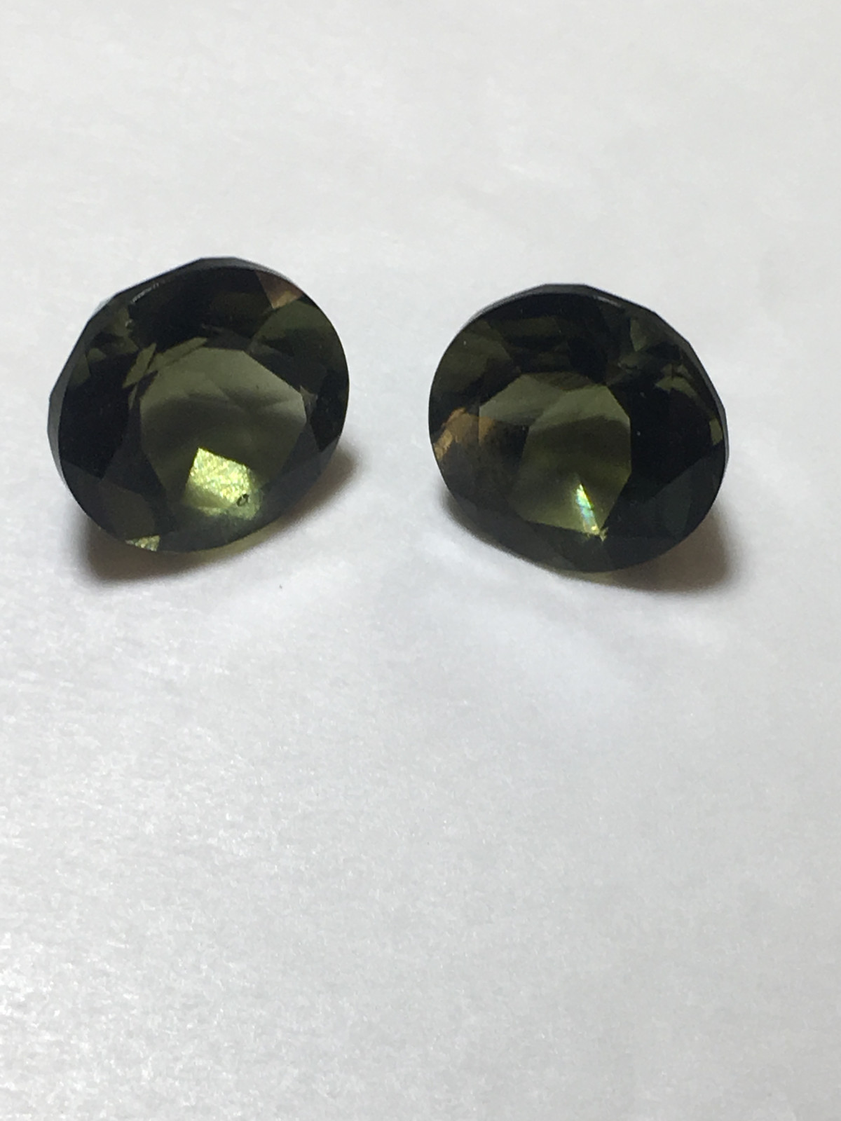 6.47ctw CZECH MOLDAVITE MATCHING PAIR #78