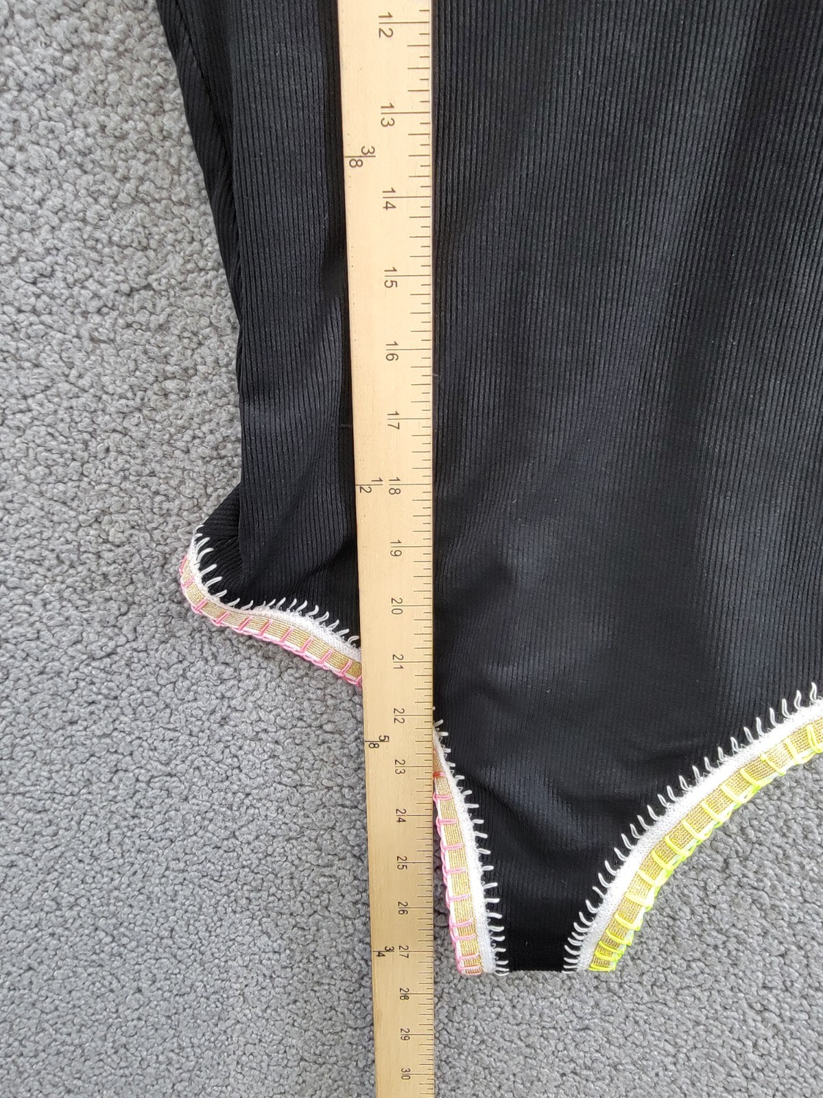 Ferrarini x PQ Crochet-Trim One-Piece Swimsuit Women's S Black Multi Tie Closure - Picture 7 of 13