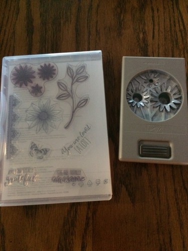 Stampin Up Retired Grateful Bunch Stamp Set and Blossom Punch Bunch