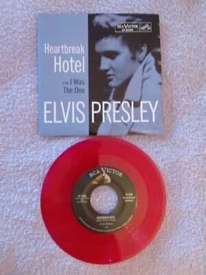 ELVIS PRESLEY HEARTBREAK HOTEL/I WAS THE ONE RED VINYL 45&PICTURE SLEEVE NM-MT