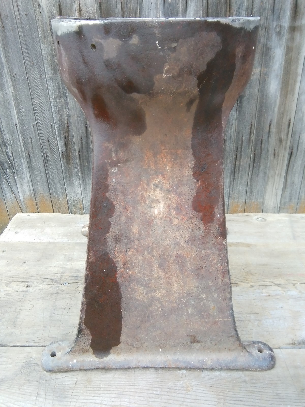 Antique Cast Iron Machine Stand 2 Piece Bolt Together Table Base Anvil Stand
