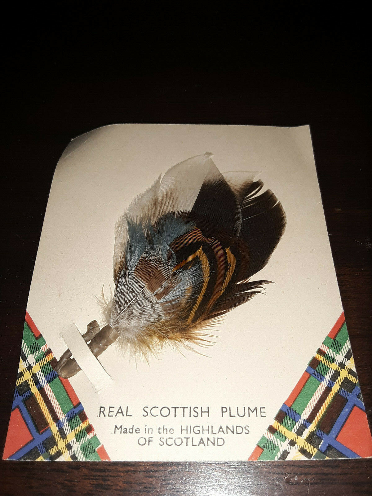 Vintage Authentic Scottish Plume Lot(2) HIGHLANDS of SCOTTLAND-FREE SHIPPING!!