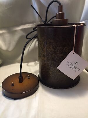Uttermost Brown Metal Ceiling Hanging Pendant Light 