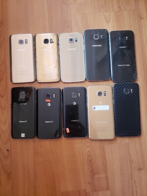 Lot of 10 Samsung  Galaxy S7edge(4pcs) / S7 (5pcs)/S6(1pc) and other for parts