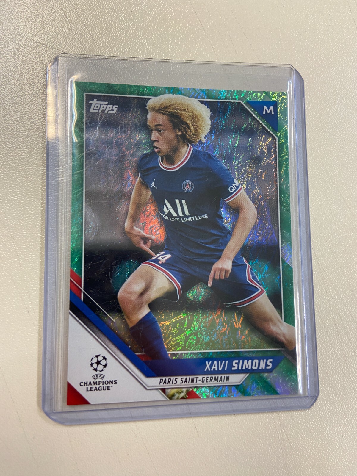 シャビ・シモンズ 2021-22 Topps UEFA CL Jade Edition Paris Saint-Germain XAVI