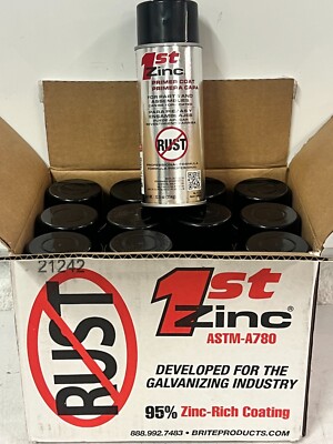 CASE OF 12 Weld-Aid 1st ZINC Cold Galvanizing Primer 12.5 oz FLAT Gray 95% Zinc