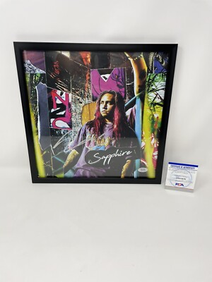 LANDON CUBE SIGNED AUTOGRAPH FRAMED 12x12 SAPPHIRE PHOTO PSA/DNA COA LIL SKIES