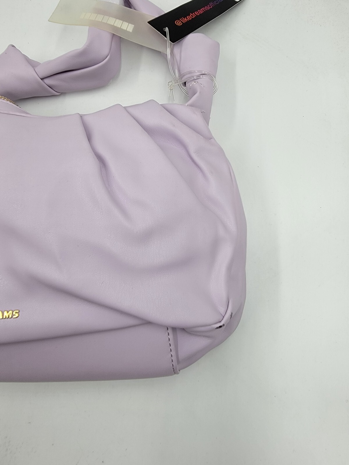 Like Dreams Top Handle Bag Women's Lilac Solid Inner Pockets Zip Closure - Picture 3 of 13