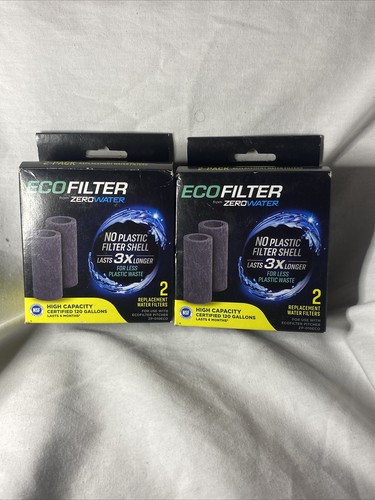 Zerowater Replacement Water Filters (2) 2 Packs - (4) Filters - New!