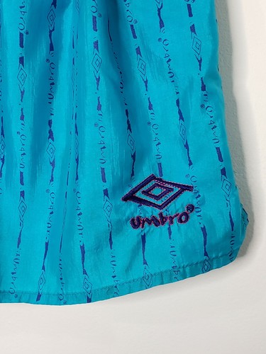 Vintage Umbro Shorts Soccer Athletic Adult Medium Teal Purple Pockets(hh73