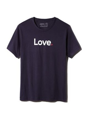 

PRINKSHOP Мужская темно-синяя легкая футболка с принтом, Navy, MLOVCRU1070