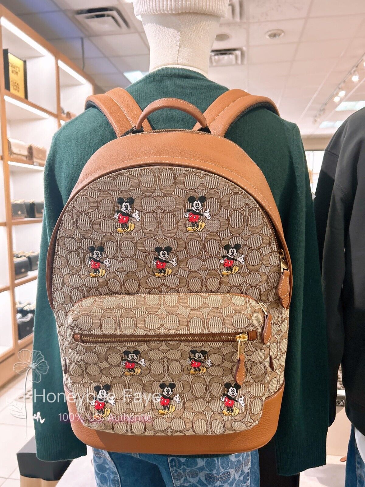 NWT Disney X Coach Men's West Backpack In Signature With NWT Disney X Coach Men's West Backpack In Signature With