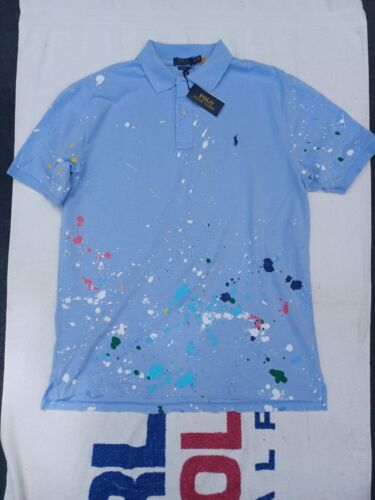 Polo Ralph Lauren Mens XLT Light Blue Distressed Paint Polo Ralph Lauren Mens XLT Light Blue Distressed Paint