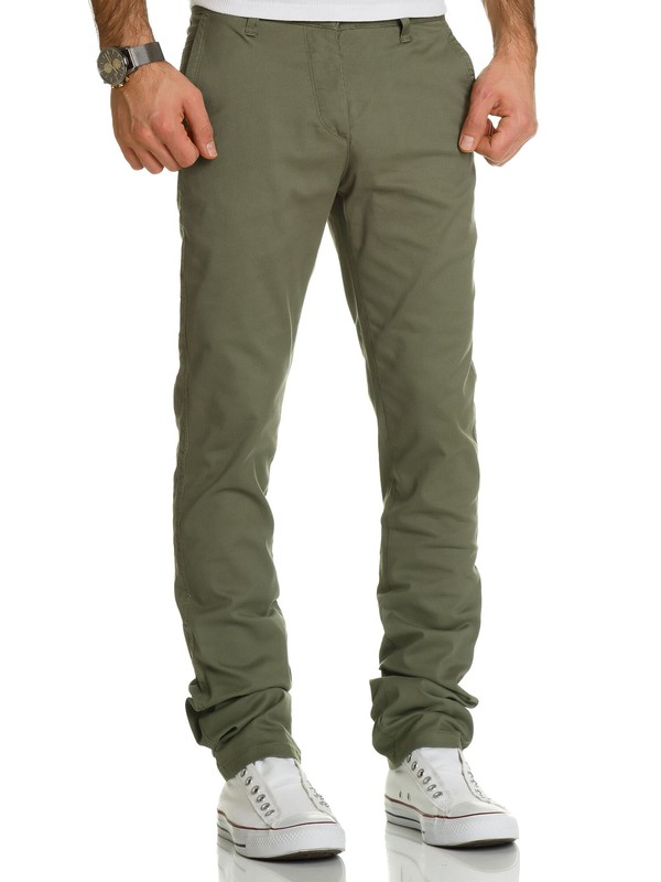 Herren Regular Slim Stretch Chino Hose Fit R7019