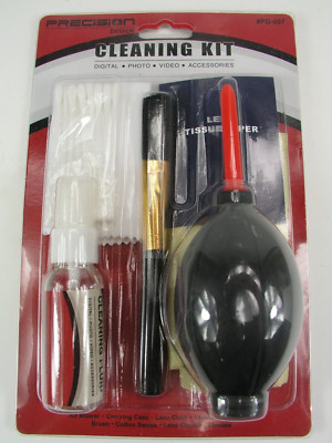 Cleaning Kit, Precision Design, inc Dust Blower,  Brush, Cloth, Solution, Swabs