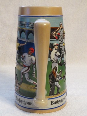 America's Favorite Pastime 1990 Budweiser Baseball Stein Mug Anheuser Busch