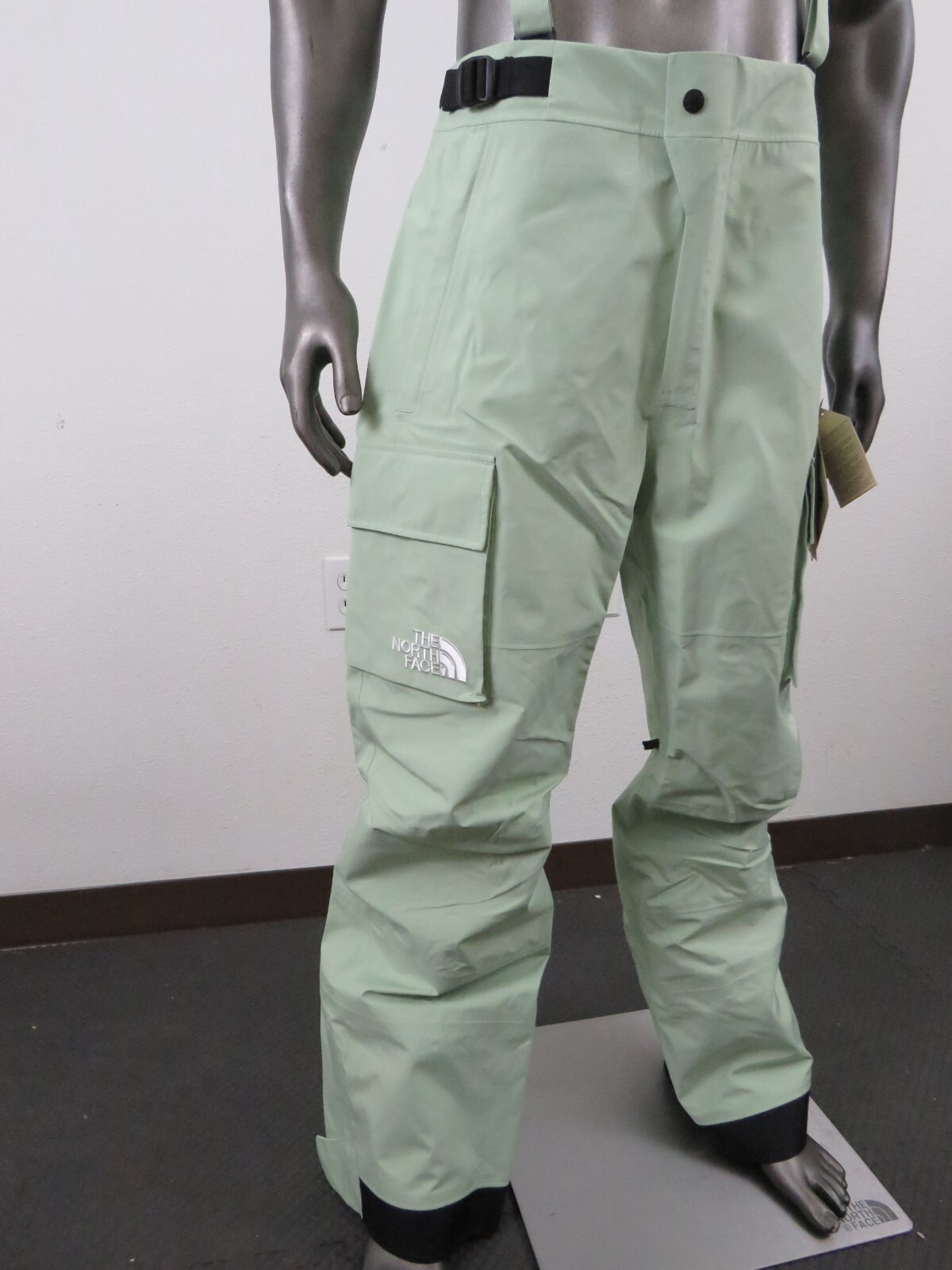 Pre-owned The North Face Mens  Sidecut Gtx Gore Tex Waterproof Ski Bibs Shell Pants - Sage