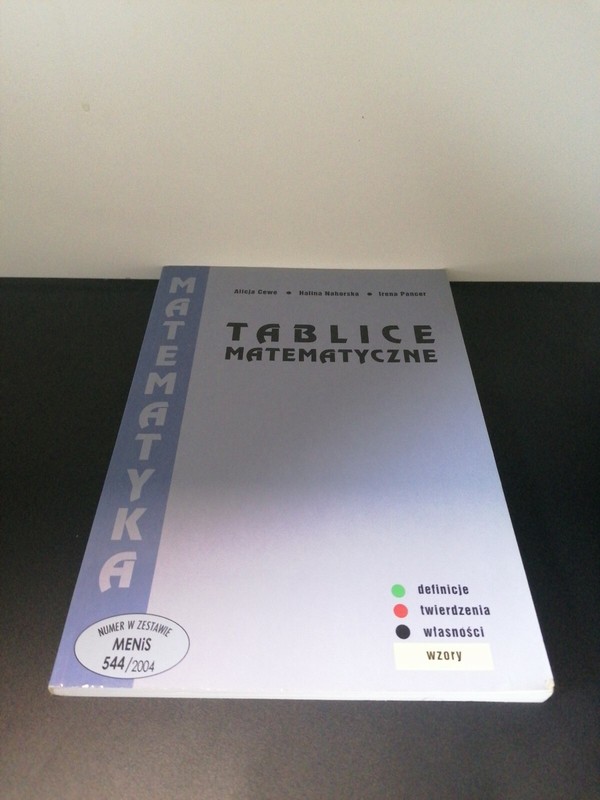 Autor:Nahorska Halina Cewe Alicjatitel:Tablice Matematyczne / Oprawa...