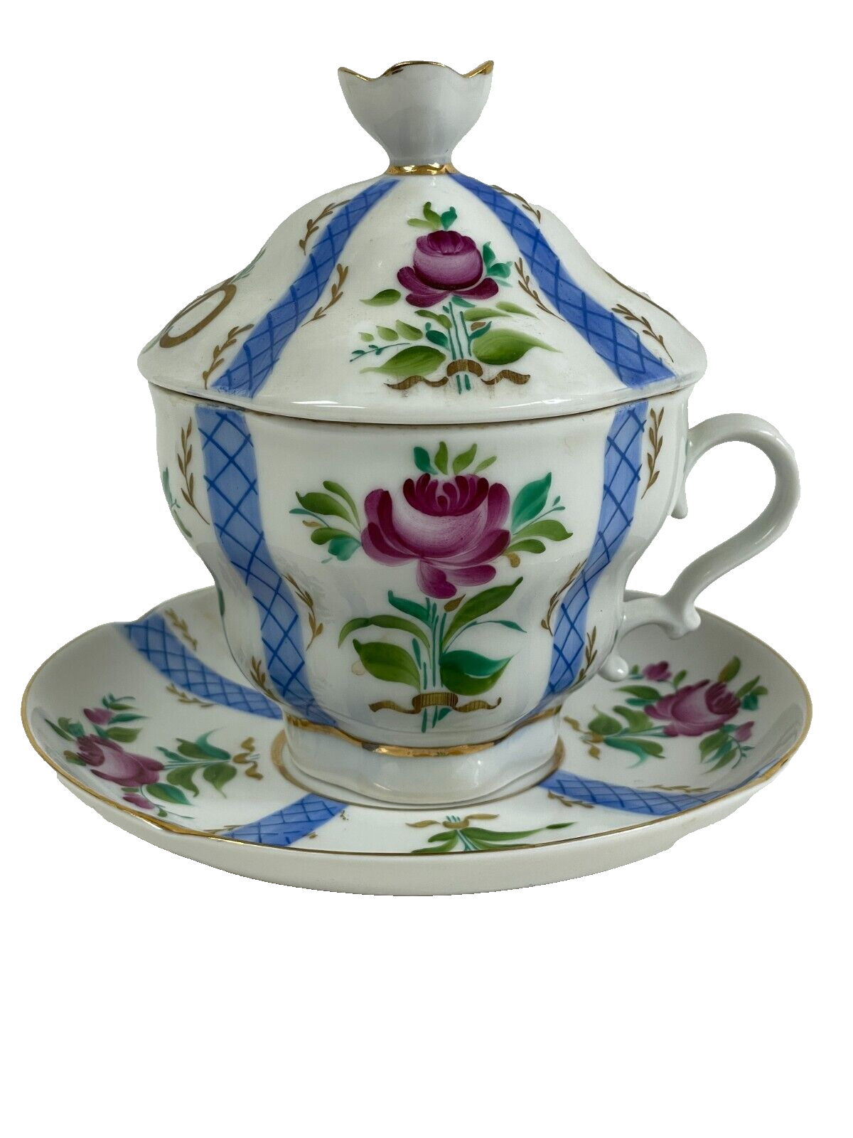 Cup With Lid & Saucer Chocolate Set 1975 Made In Ussr