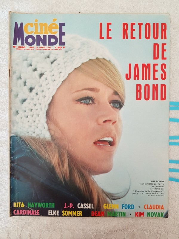 Cinemonde NÂ°1590 26/01/65 J.Fonda Sommer Ventura Koscina Cardinale Connery Goya