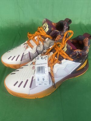 Adidas D Rose Son of Chi Men's Basketball Shoes White Orange Size 8 WMN 9*^*