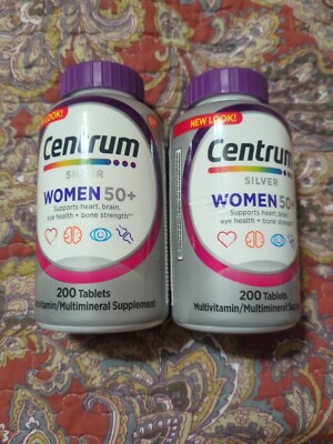 2X Centrum Silver Women 50+ Multivitamin/Multimineral Supplement 200 Ea. BB 5/25
