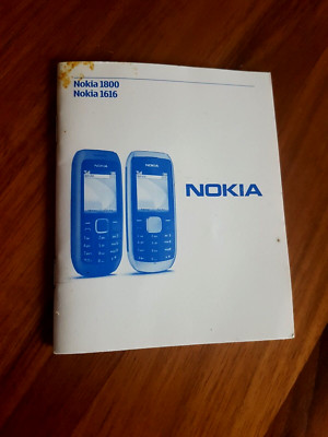 NOKIA 1800 AND 1616 USER GUIDE  BOOK MOBILE PHONE