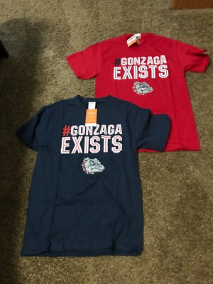 #Gonzaga Exist Small T-Shirt Zome  GU University Gonzaga (Set of 2) Red/Blue