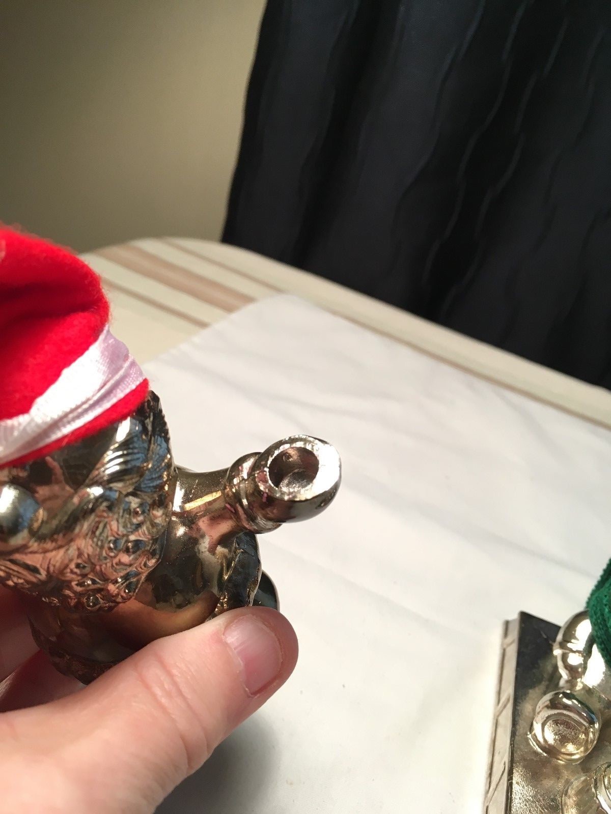 WM. A. ROGERS SILVER PLATE CANDLE HOLDERS SANTA & SNOWMAN (B15)