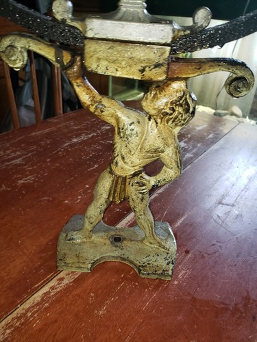 ANTIQUE  Court House statue Cast Iron/ Brass Metal historical museum rare ny