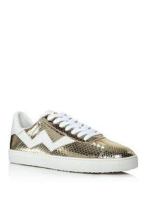 

STUART WEITZMAN Женские кроссовки Daryl Platino Gold Snake Skate с аппликацией 8,5 м, Золотой, S1341