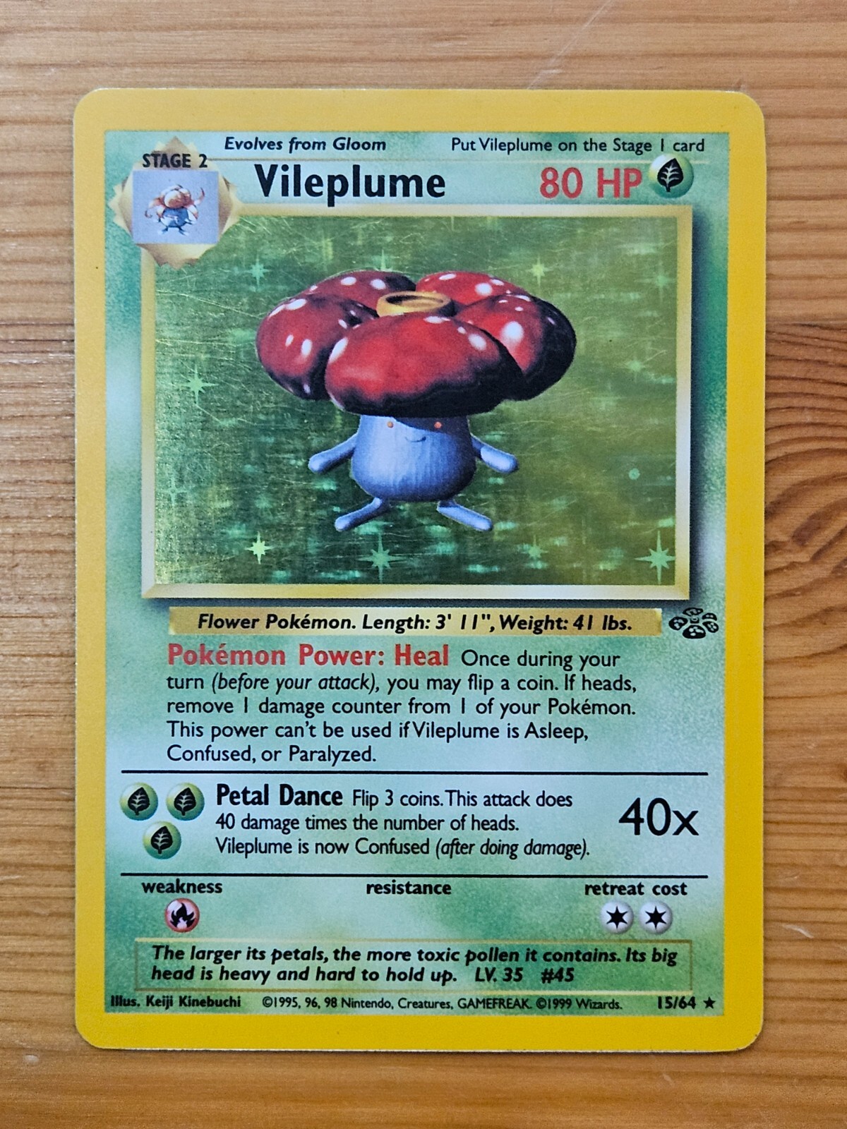 2016年 ポケモン Vileplume カード Pokémon TCG - Vileplume - 15/64 - Holo Unlimited - Jungle
