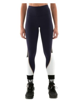 P. E NATION Женские темно-синие леггинсы средней компрессии Active Wear с высокой талией 2XS